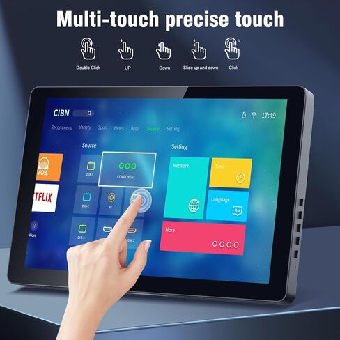 10.1Inch Touchscreens Small Mini Portable Monitor with Built-in Speakers and Tripod1920x120016:10 HD 60Hz IPS Panel HDMI，Compatible with PS4/PS5/XBOX/Switch/Raspberry Pi in Saudi Arabia