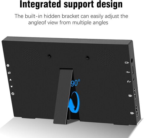 10.1Inch Touchscreens Small Mini Portable Monitor with Built-in Speakers and Tripod1920x120016:10 HD 60Hz IPS Panel HDMI，Compatible with PS4/PS5/XBOX/Switch/Raspberry Pi in Saudi Arabia