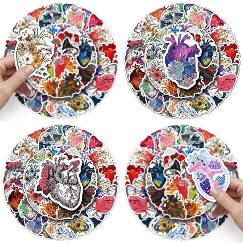 ملصقات القوطي 50 قطعة من الملصقات الخيالية حزم الملصقات الأرجوانية ملصقات فنية جمالية لزجاجات المياه ملصقات المجرة الجمالية ملصقات Vaporwave مقاومة للماء in Kuwait