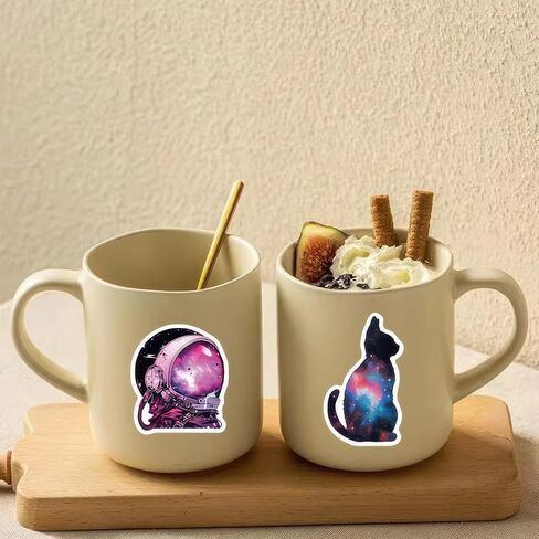 Goth Stickers 50 Pcs Fantasy Stickers Purple Sticker Packs Aesthetic Art Stickers for Water Bottles Aesthetic Galaxy Stickers Vaporwave Stickers Waterproof in Saudi Arabia