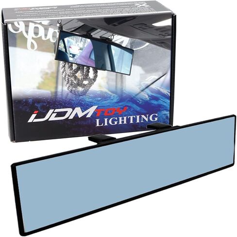 iJDMTOY Universal Fit JDM 300mm 12 بوصة مشبك منحني عريض على مرآة الرؤية الخلفية متوافق مع سيارة SUV Van Truck، إلخ in Saudi Arabia