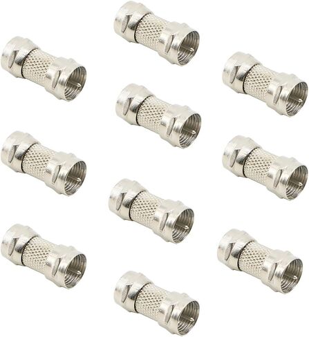 Pasow F Type Male to Male Adapter Cable Extension Coupler for Coax F81 (Male to Male) 3GHz Satellite, Cable TV (10pcs) in Saudi Arabia
