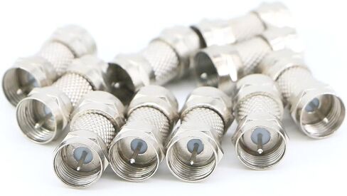 Pasow F Type Male to Male Adapter Cable Extension Coupler for Coax F81 (Male to Male) 3GHz Satellite, Cable TV (10pcs) in Saudi Arabia