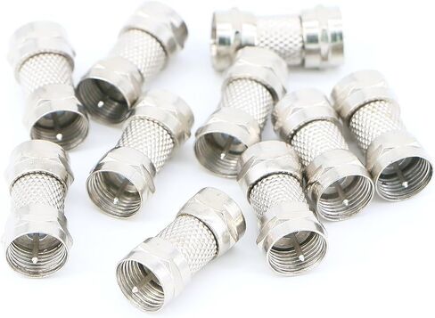 Pasow F Type Male to Male Adapter Cable Extension Coupler for Coax F81 (Male to Male) 3GHz Satellite, Cable TV (10pcs) in Saudi Arabia
