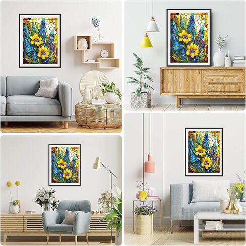 Mushroom Diamond Painting Kits for Adults-Moon Diamond Diamond Art Kits for Adult-Landscape Gem Art Kits for Home Wall Decor(12x16inch) in Saudi Arabia