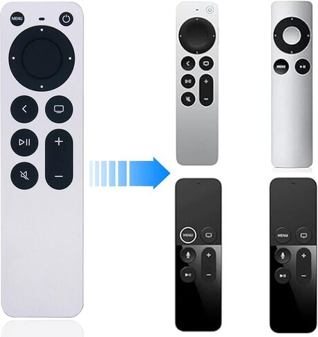 جهاز تحكم عن بعد عالمي بديل جديد لجهاز Apple TV 4K عن بعد Apple TV 4K/ Gen 1 2 3 4/ HD A2169 A1842 A1625 A1427 A1469 A1378 A1218 مع وظيفة التحكم في التلفزيون in Saudi Arabia