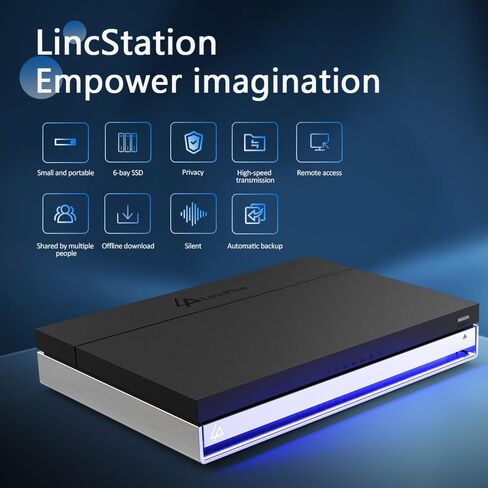 LincStation N1 6 Bay NAS Storage 6x8TB SSD NAS Network Attached Storage 16GB RAM + 128G ROM Home Server Cloud Storage Device Lightweight/Quiet/Portable in Saudi Arabia