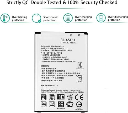 بطارية بديلة BL-45F1F لبطارية LG K9 2018 LM-X210WM LM-X210HM EAC63321601 in Kuwait