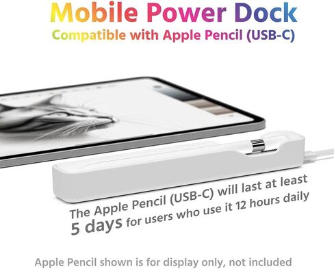Stylus Pen Adapter Dock for Apple Pencil (USB-C),Charger Case for iPad Pencil 3rd Generation,Provides Protection for Apple Pencil USB-C to Avoid Injury When Charging(White) in Saudi Arabia
