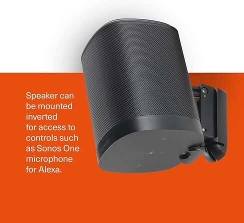 Speaker Wall Mount for Sonos One, SL & Play:1 - Black- Pair in Saudi Arabia