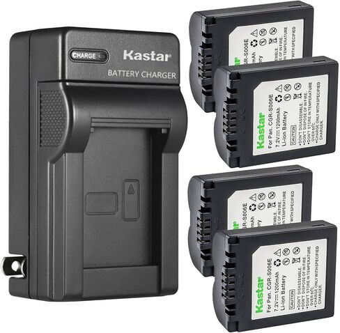 Kastar 1-Pack Battery and AC Wall Charger Replacement for Panasonic Lumix DMC-FZ8, Lumix DMC-FZ8EBK, Lumix DMC-FZ8EBS, Lumix DMC-FZ8EFS, Lumix DMC-FZ8EG, Lumix DMC-FZ8GK, Lumix DMC-FZ8K Cameras in Saudi Arabia