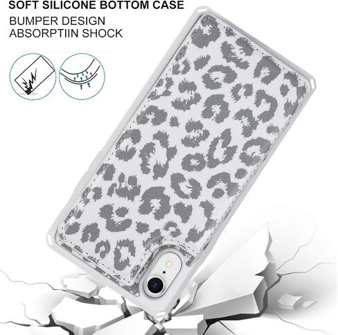 Cavor for iPhone Xr Case with Card Holder,iPhone Xr Wallet Case for Women,Phone Case iPhone Xr Case with Strap,Crossbody Lanyard and Wristlet,Leather Zipper Pocket Case-Cream in Saudi Arabia