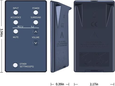 PZL New Replacement Remote Control for Zvox Multi Level AccuVoice TV Speakers & Soundbars in Saudi Arabia