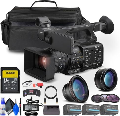كاميرا فيديو XDCAM من سوني PXW-Z200 بدقة 4K مقاس 1 بوصة بمستشعر CMOS + 2 بطارية BP-U35 + بطاقة ذاكرة SF-M Tough Series سعة 64 جيجابايت + حقيبة كبيرة + عدسة مقربة + قارئ بطاقات + مجموعة مرشح + عدسة واسعة الزاوية + المزيد (متجددة) in Saudi Arabia