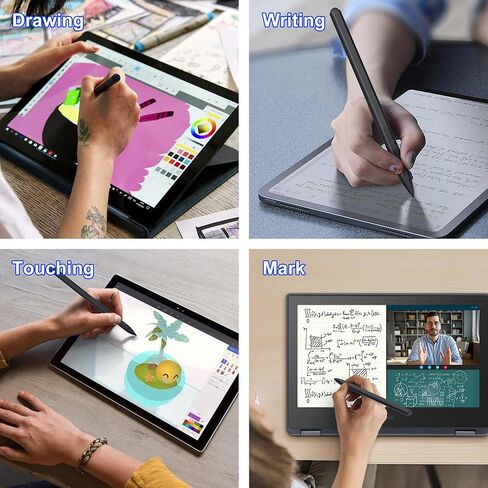 قلم لمس لجهاز Microsoft Surface - ضغط إمالة 4096 + غطاء قلم شاشة تعمل باللمس + عمر بطارية 75 يومًا، قلم عمل لجهاز Surface Pro 9/8/7/6/5/4/3/X، Surface Go 3/Book 4/Book 3/ لاب توب 5 / لاب توب 4/3 / ستوديو 2 in Kuwait