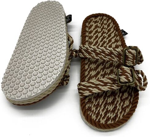 Nomadic State of Mind Rope Sandals, Double Buckle Sandals For Men and Women, Unisex, Handmade Shoes with Non-Slip Sole, Straw Sandals in Saudi Arabia
