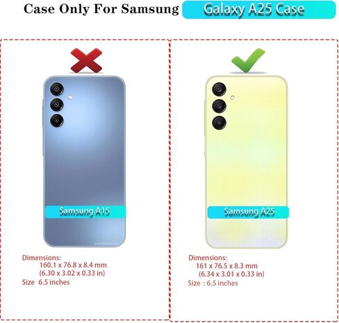 حافظة هاتف Qinmay لهاتف Samsung Galaxy A25 5G مع واقي شاشة HD، حافظة هاتف متينة مقاومة للصدمات والسقوط من 3 طبقات لهاتف Galaxy A25 (WineRedPink) in Kuwait