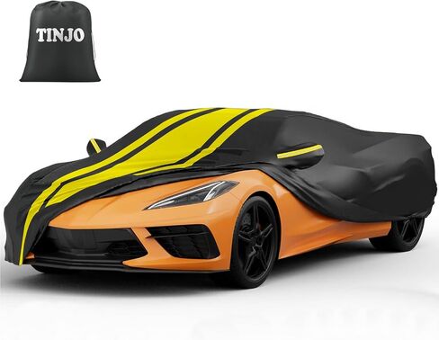 Waterproof Car Cover Custom Fit for 1984-2019 Chevy Corvette C4 C5 C6 C7, 6 Layers Indoor/Outdoor Full Car Cover All Weather DustProof Rain Sun UV Protection for Automobiles, with Straps, Storage Bag in Saudi Arabia