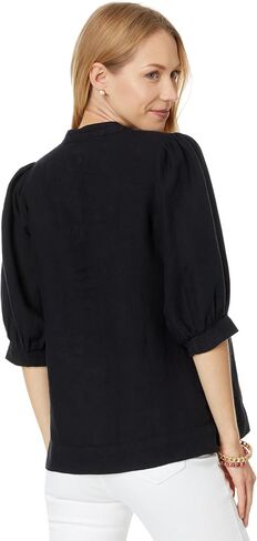 Lilly Pulitzer Women's Mialeigh Elbow Sleeve Linen Top in Saudi Arabia