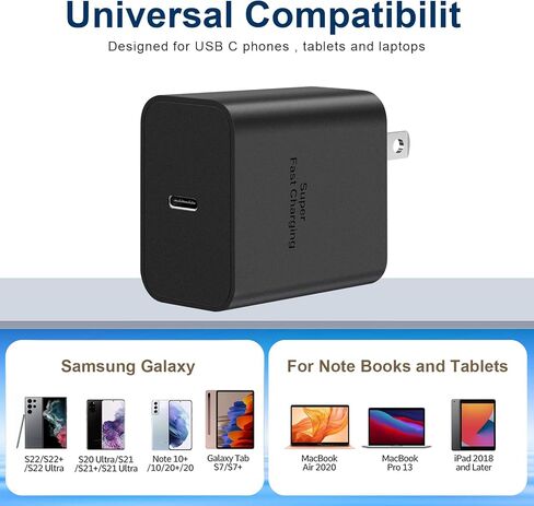 45W Fast Charger Type C Charger,USB C Charger Fast Charging Block for Samsung Galaxy S23 Ultra/S23/S23+/S22/S22 Ultra/S22+/Note 10/Note 20/S20/S21/S10 S10e S9 S8 Plus (2 Pack) in Saudi Arabia