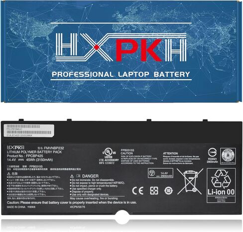 HXPKH FPCBP425 FMVNBP232 FPB0315S Laptop Battery for Fujitsu Lifebook U745 T935 T936 T904 T904U Series Notebook CP703451-01 CP672845-01 CP651077-02 FPCBP425AP 4ICP6/56/76 34055117 14.4V 45Wh 3150mAh in Kuwait
