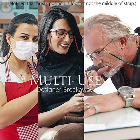 3x Soft Cotton Badge Lanyards for Women Teacher Lanyards for ID Badges for Women Men Cute Glasses Lanyard Key Lanyard in Kuwait