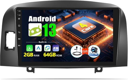 2+64G Android 13 Car Stereo for Hyundai Sonata NF 2004-2008 with Wireless CarPlay Android Auto, 9" Touchscreen in Dash GPS Radio with WiFi Mirror Link Bluetooth FM RDS EQ SWC Backup Camera in Saudi Arabia