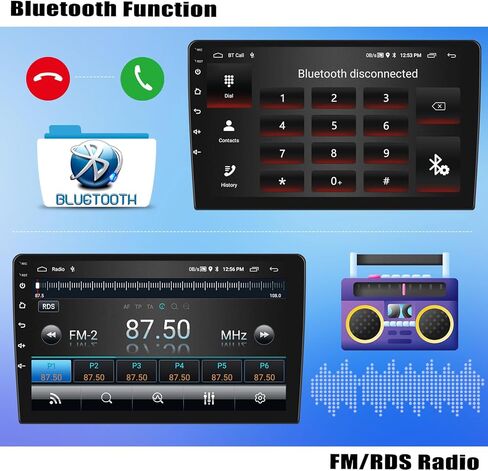 2+64G Android 13 Car Stereo for Hyundai Sonata NF 2004-2008 with Wireless CarPlay Android Auto, 9" Touchscreen in Dash GPS Radio with WiFi Mirror Link Bluetooth FM RDS EQ SWC Backup Camera in Saudi Arabia