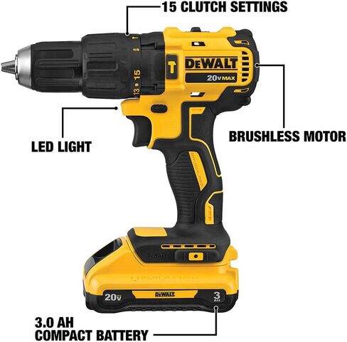 DEWALT DCD778L1 20V Max* Cordless Compact Hammer Drill/Driver in Saudi Arabia