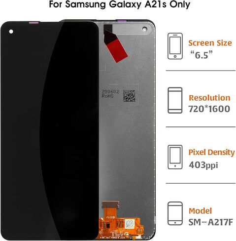 A-MIND لهاتف Samsung Galaxy A21s A217 استبدال شاشة OEM الأصلية A217F A217F/DS A217F/DSN A217M A217M/DS A217N شاشة LCD تعمل باللمس محول الأرقام مجموعة إصلاح التجميع الكاملة (ليس لهاتف Samsung A21 in Saudi Arabia