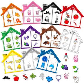 Magnetic Color Sorting Toys Set, Color Recognition Magnetic Sorting Set for Toddlers Baby Kids Magnets Alphabet Color Shape Sorting Letter Learning Matching Toys for Refrigerator Whiteboard