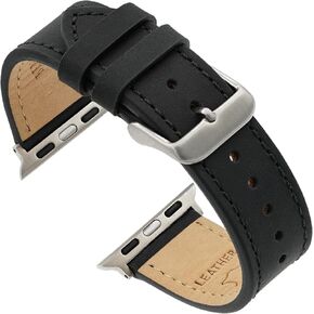 Benchmark Leather Watch Band Compatible for Apple Watch Band 45mm, 44mm, 42mm, 41mm, 40mm, 38mm - Crazy Horse Leather Strap for iWatch Series 8 7 SE 6 5 4 3 2 1