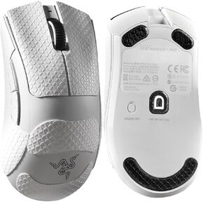 2 in 1 Sweat-Resistant Mouse Grip Tape + Mouse Skates for Razer DeathAdder V3/V3 Pro Mouse Skin Pre-Cut Anti-Slip Sticker and Durable Smooth Mouse Feet Fast Move Gliders
