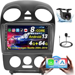 [2+64G] Ohradio Android 13 Car Stereo for Volkswagen VW Beetle 2004-2010, Wireless CarPlay Radio Android Auto, 9'' Touch Screen Car Radio GPS Navigation Mirror Link WiFi BT DSP