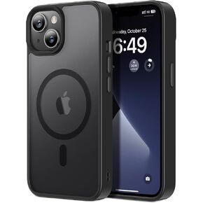 HOOMIL Strong Magnetic for iPhone 13 Case Compatible with Magsafe, 10FT Drop Resistant, Translucent Matte Phone Cover for iPhone 13 6.1-Inch (Black)