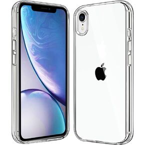JJGoo متوافق مع حافظة iPhone XR، حافظة هاتف شفافة مقاومة للصدمات، غطاء واقٍ خلفي صلب مضاد للخدش من البولي كربونات، شفاف