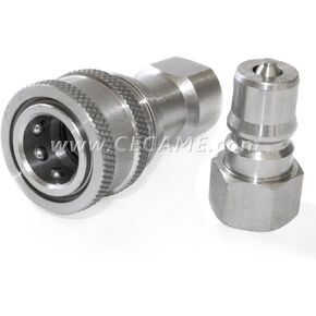 DT 1/4" Stainless Steel Quick Connect Coupler Valve Carpet Cleaning Wand Truckmount