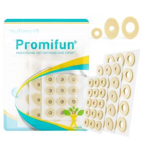 Promifun Corn Cushions for Toes and Feet - Callus Cushions to Protect Sore Spots with Foam Padding - Self-Stick Adhesive Pads - Relief Pain, Pressure and Friction from Shoes, Long Lasting (90 Count)