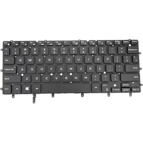 لوحة مفاتيح بتصميم أمريكي بإضاءة خلفية متوافقة مع Dell XPS 13 9343 9350 9360 DKDXH 0DKDXH أسود in Saudi Arabia