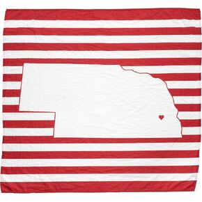 TWIG & BALE Lincoln Nebraska Baby Blanket Organic Cotton Muslin Swaddle Blanket - 47" x 43" - Fans of Nebraska Baby Gift for Boys Girls Newborn Receiving Blankets