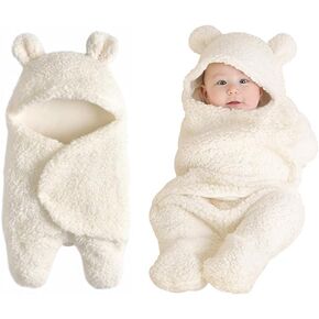 Cozy and Soft Baby Swaddle Blanket for Boys and Girls - Perfect for Newborns and Infants (White) in Kuwait