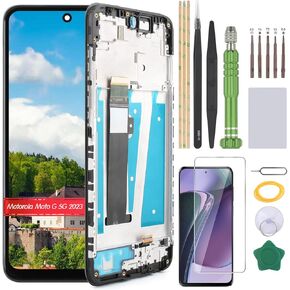 Screen Replacement for Motorola Moto G 5G 2023 LCD Display Replacement for Moto G 5G 2023 XT2313 Touch Screen Digitizer Assembly（with Frame）