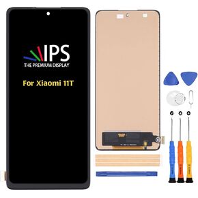 A-MIND for Xiaomi 11T (TFT,Not Original) LCD Display 21081111RG Touch Digitizer Screen Replacement Full Assembly Repair Kits with Tools