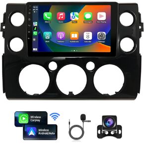راديو ستيريو للسيارة Toyota FJ Cruiser 2006-2020 Android 14 راديو 9 بوصة شاشة تعمل باللمس 2 + 32G راديو لاسلكي CarPlay & Android Auto دعم GPS للملاحة مرآة رابط بلوتوث WiFi DSP SWC FM 12EQ