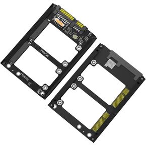 Dual Msata SSD to 2.5" SATA III with Frame Bracket - Retain mSATA SSD as 7mm 2.5" SATA Drive