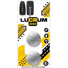 for Lincoln MKS, MKT, MKX, MKZ, Navigator 2013-2020 Key Fob Battery Replacement, 2PCs CR2032 Battery for Car Remote Key CR 2032 Battery for Key Fob