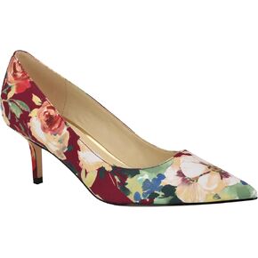 Nine West Women's Arlene Pump, Dark Red Fall Floral Multi 600, 7
