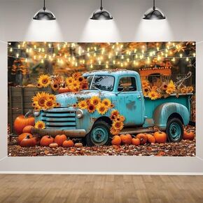 Fall Photo Backdrop Banner Farmhouse Fall Autumn Thanksgiving Harvest Festival Decorations and Supplies for Home