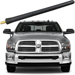 Short Antenna for Ram 3500 4500 5500 (2011-2023), Dodge Ram 3500 (2010), Dodge Ram 4500 5500 (2008-2010), 6 3/4 Inch Car Wash Proof, Internal Copper Coil Antenna Mast Replacement