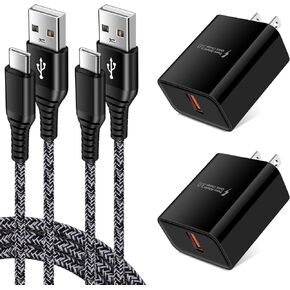 Adaptive Fast Charger Android Charger with 3ft USB Type C Cable Fast Charging for Samsung Galaxy A32 5G A15 A25 A14 A13 5G A54 A53 A52 A12 A04S A03S S24+ S24 Ultra S23 FE S22 S21 FE S20 A11 A21 A10E